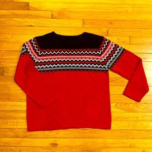 Eddie Bauer sweater cozy never worn red/black😍